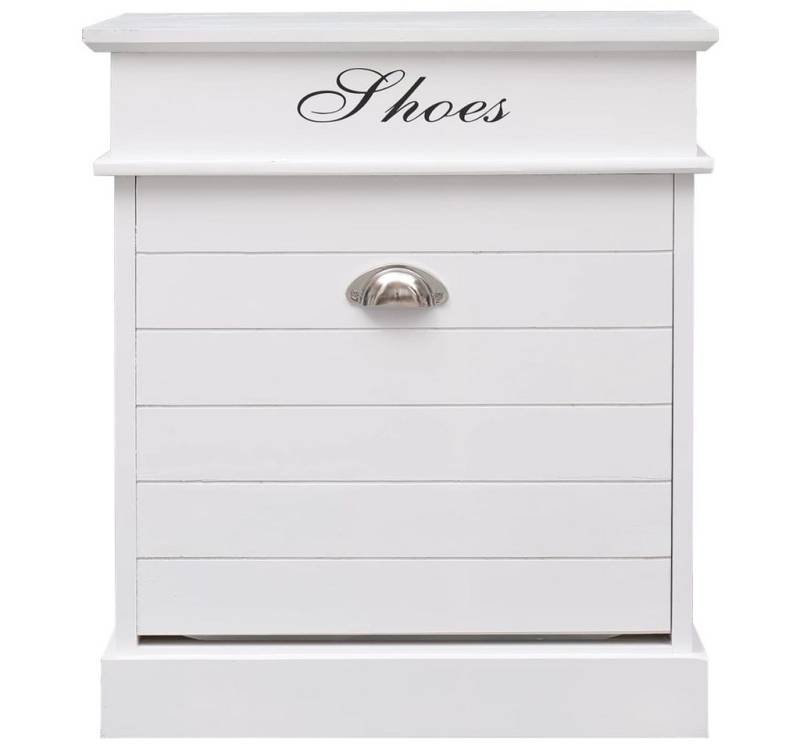 vidaXL Schuhschrank Schuhregal Weiß 50 x 28 x 58 cm Paulownia Holz von vidaXL