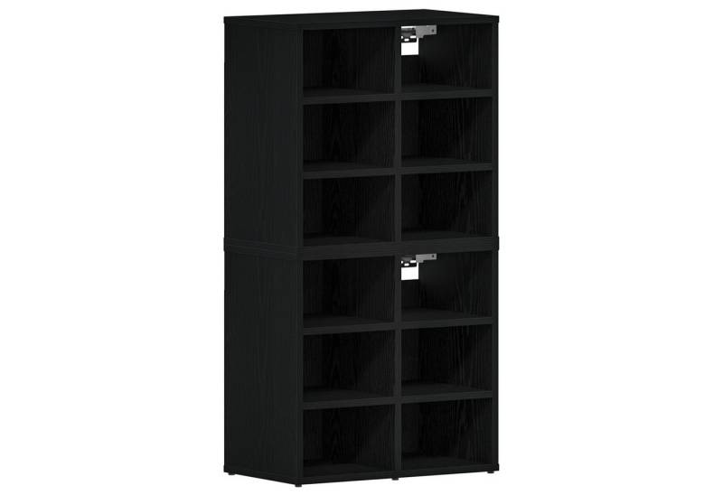 vidaXL Schuhschrank Schuhschränke - 2er Set in Schwarz Eiche - 52,5 x 30 x 50 cm (2-St) von vidaXL