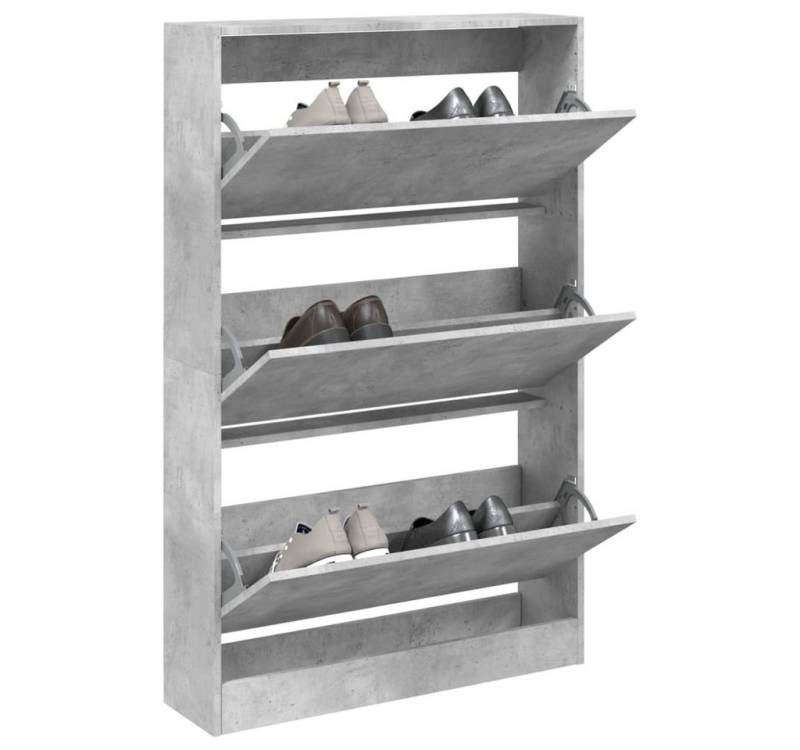 vidaXL Schuhschrank Schuhschrank Betongrau 80x21x125,5 cm Spanplatte von vidaXL