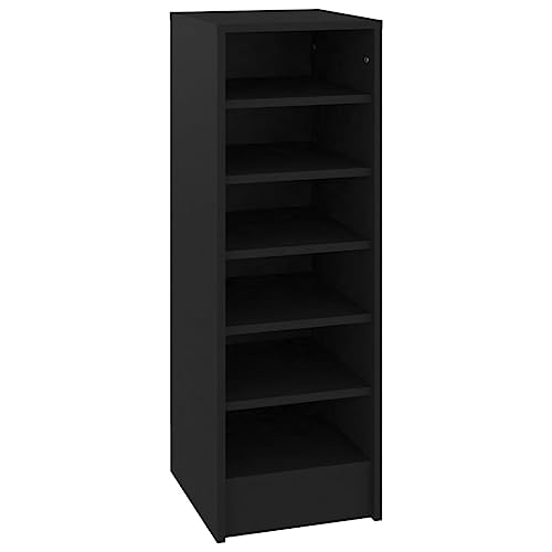 vidaXL Schuhschrank mit 6 Fächern Schuhregal Schuhablage Schrank Regal Schuhaufbewahrung Kommode Schuhständer Schwarz 31,5x35x90cm Holzwerkstoff vidaXL Schuhschrank mit 6 Fächern Schuhregal Schuhablage Schrank Regal Schuhaufbewahrung Kommode Schuhständer Schwarz 31,5x35x90cm Holzwerkstoff von vidaXL
