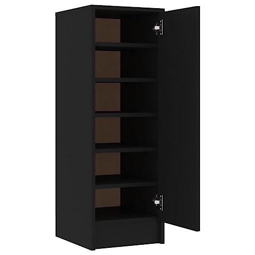 vidaXL Schuhschrank mit 6 Fächern Schuhregal Schuhablage Schrank Regal Schuhaufbewahrung Kommode Schuhständer Schwarz 32x35x92cm Holzwerkstoff vidaXL Schuhschrank mit 6 Fächern Schuhregal Schuhablage Schrank Regal Schuhaufbewahrung Kommode Schuhständer Schwarz 32x35x92cm Holzwerkstoff von vidaXL