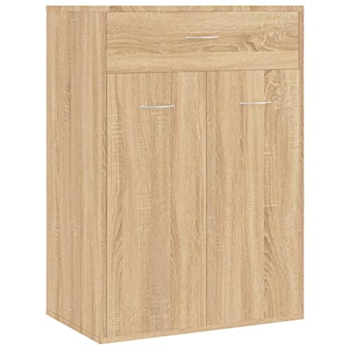 vidaXL Schuhschrank mit Schublade 2 Türen Schuhregal Schuhablage Schrank Schuhaufbewahrung Kommode Anrichte Sonoma-Eiche 60x35x84cm Holzwerkstoff vidaXL Schuhschrank mit Schublade 2 Türen Schuhregal Schuhablage Schrank Schuhaufbewahrung Kommode Anrichte Sonoma-Eiche 60x35x84cm Holzwerkstoff von vidaXL
