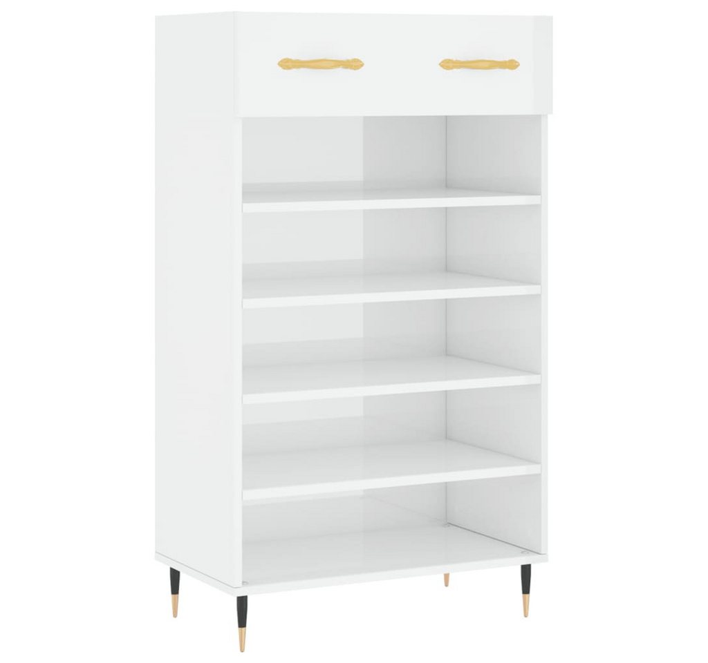 vidaXL Schuhschrank Schuhregal Hochglanz-Weiß 60x35x105 cm Holzwerkstoff vidaXL Schuhschrank Schuhregal Hochglanz-Weiß 60x35x105 cm Holzwerkstoff von vidaXL