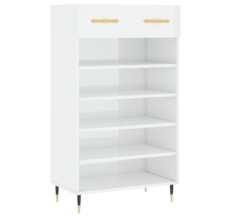 vidaXL Schuhschrank Schuhregal Hochglanz-Weiß 60x35x105 cm Holzwerkstoff vidaXL Schuhschrank Schuhregal Hochglanz-Weiß 60x35x105 cm Holzwerkstoff von vidaXL