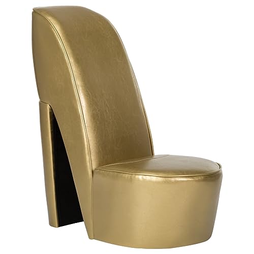 vidaXL Schuhsessel High Heel Design Sessel Stuhl Polstersessel Wohnzimmersessel Loungesessel Relaxsessel Hocker Sitzhocker Golden Kunstleder vidaXL Schuhsessel High Heel Design Sessel Stuhl Polstersessel Wohnzimmersessel Loungesessel Relaxsessel Hocker Sitzhocker Golden Kunstleder von vidaXL