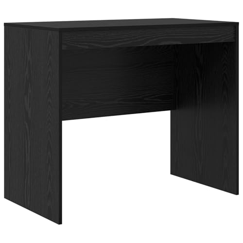 vidaXL Schwarzer Eichen Schreibtisch Schwarze Eiche Spanplatte von vidaXL