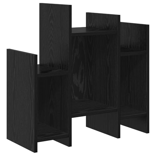 vidaXL Schwarzes Eichen-Sideboard, 60 x 26 cm. Hergestellt aus Spanplatten. Bietet viel Stauraum, freistehend und modern für Dein Wohnzimmer. Einfach zu montieren und zu pflegen. Sicherheitsmerkmale von vidaXL