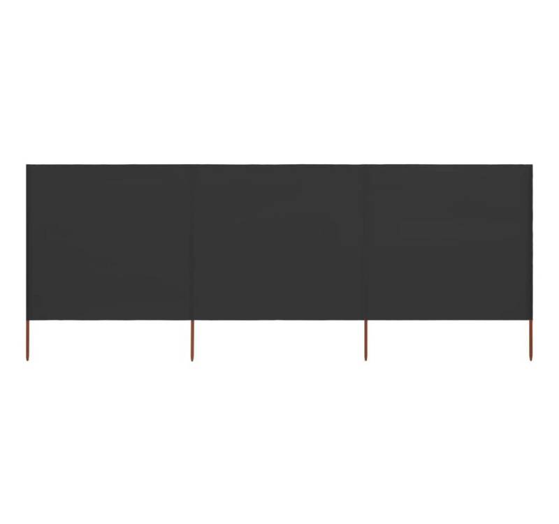 vidaXL Seitenmarkise 3-teiliges Windschutzgewebe 400 x 80 cm Anthrazit von vidaXL