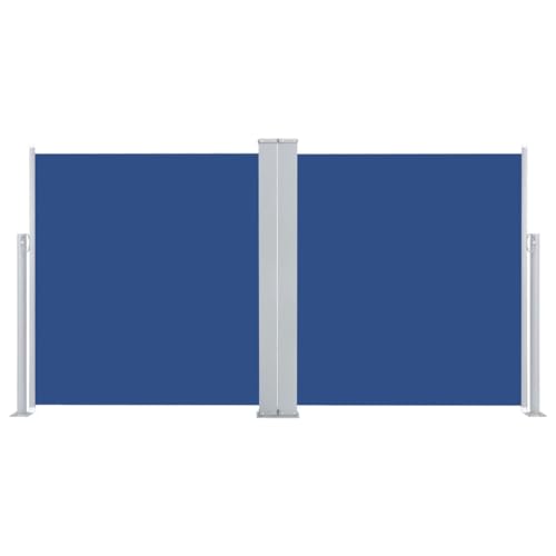 vidaXL Seitenmarkise Ausziehbar Sichtschutz Sonnenschutz Windschutz Seitenrollo Seitenwandmarkise Markise Terrasse Balkon Garten Blau 160x600cm von vidaXL