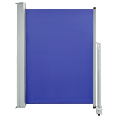 vidaXL Seitenmarkise Ausziehbar Sonnenschutz Sichtschutz Windschutz Seitenrollo Markise Seitenwandmarkise Balkon Garten Terrasse 100x300cm Blau von vidaXL