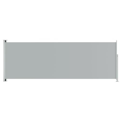 vidaXL Seitenmarkise Ausziehbar Sonnenschutz Sichtschutz Windschutz Seitenwandmarkise Seitenrollo Markise Balkon Garten Terrasse 220x600cm Grau von vidaXL
