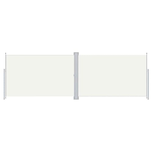 vidaXL Seitenmarkise Ausziehbar Sonnenschutz Sichtschutz Windschutz Seitenwandmarkise Seitenrollo Markise Balkon Garten Terrasse Creme 200x600cm von vidaXL