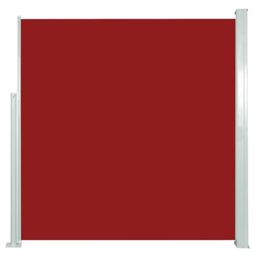 vidaXL Seitenmarkise Ausziehbar Sonnenschutz Sichtschutz Windschutz Seitenwandmarkise Seitenrollo Markise Balkon Terrasse Garten 140x300cm Rot von vidaXL