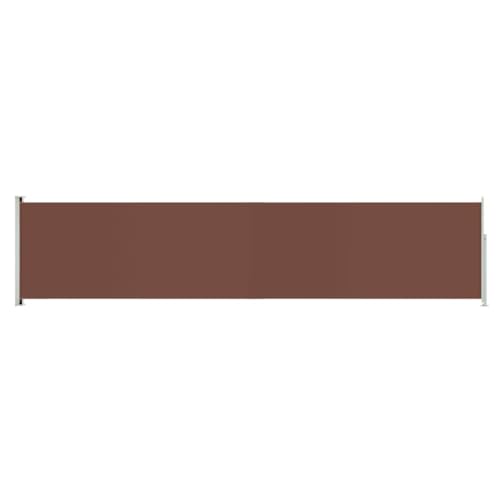 vidaXL Seitenmarkise Ausziehbar Sonnenschutz Sichtschutz Windschutz Seitenwandmarkise Seitenrollo Markise Balkon Terrasse Garten 140x600cm Braun von vidaXL