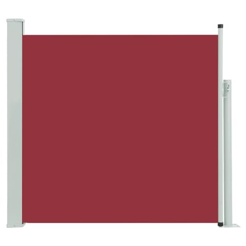 vidaXL Seitenmarkise Ausziehbar Sonnenschutz Sichtschutz Windschutz Seitenwandmarkise Seitenrollo Markise Balkon Terrasse Garten 170x300cm Rot von vidaXL