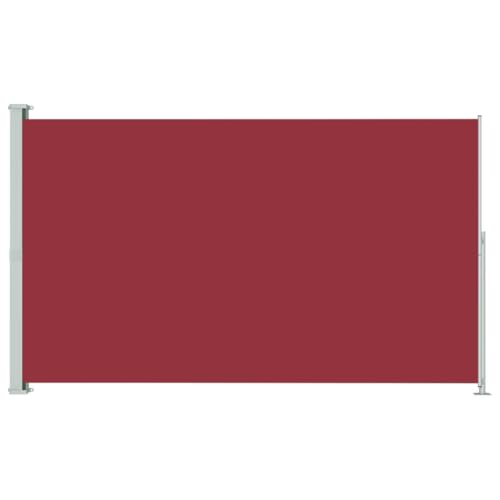 vidaXL Seitenmarkise Ausziehbar UV-beständig Sonnenschutz Sichtschutz Windschutz Seitenrollo Markise Balkon Garten Terrasse 180x300cm Rot von vidaXL