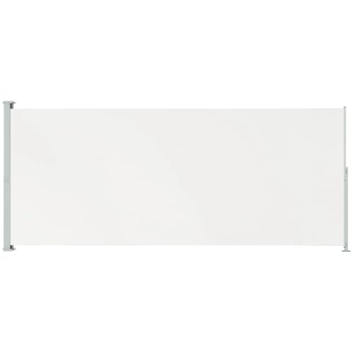 vidaXL Seitenmarkise Ausziehbar UV-beständig Sonnenschutz Sichtschutz Windschutz Seitenrollo Markise Balkon Garten Terrasse 180x500cm Creme von vidaXL