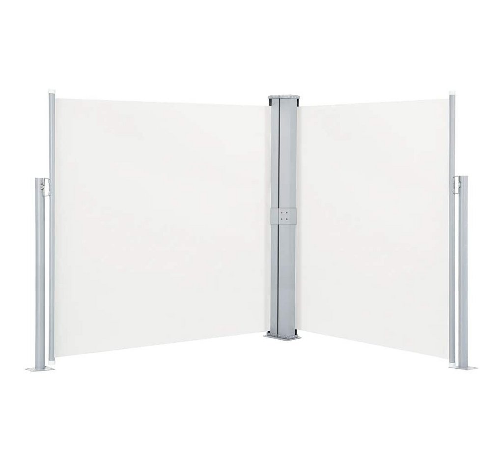 vidaXL Seitenmarkise Ausziehbare Seitenmarkise Creme 140 x 600 cm (1-St) von vidaXL