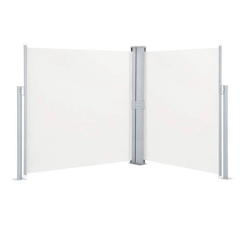 vidaXL Seitenmarkise Ausziehbare Seitenmarkise Creme 140 x 600 cm (1-St) von vidaXL