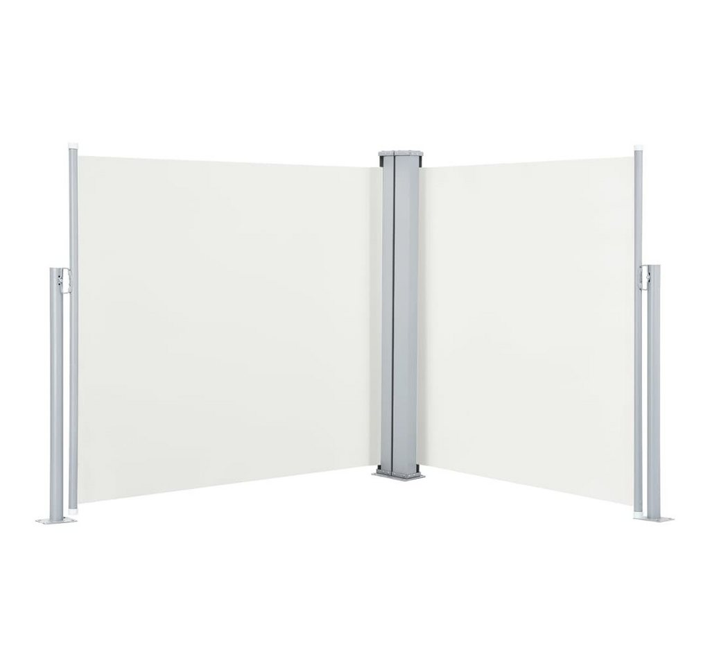 vidaXL Seitenmarkise Ausziehbare Seitenmarkise Cremeweiß 120 x 600 cm (1-St) von vidaXL