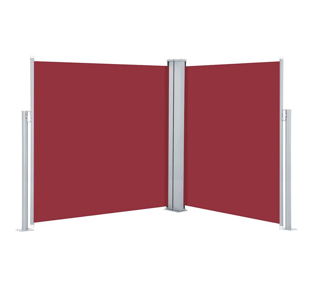 vidaXL Seitenmarkise Ausziehbare Seitenmarkise Rot 140 x 600 cm (1-St) von vidaXL