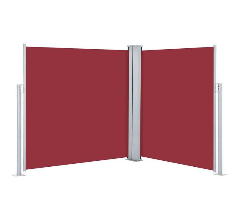 vidaXL Seitenmarkise Ausziehbare Seitenmarkise Rot 140 x 600 cm (1-St) von vidaXL