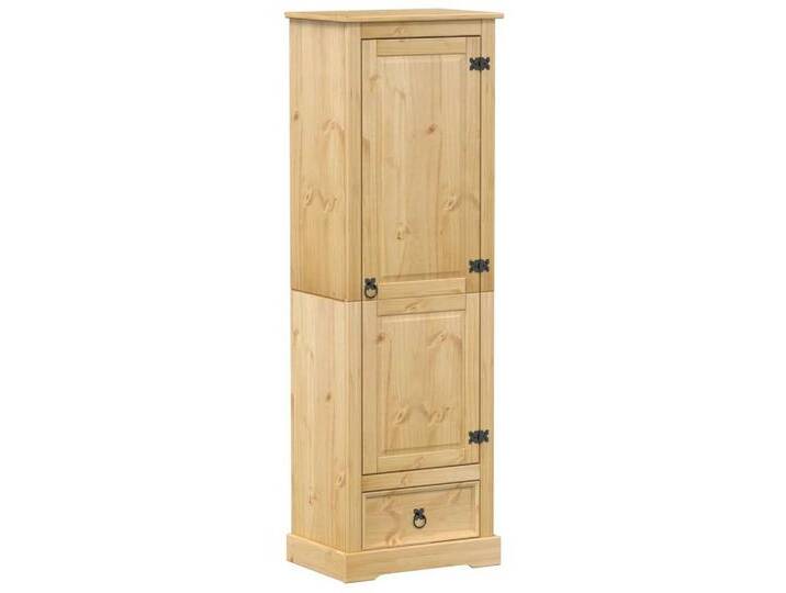 vidaXL Seitenschrank Kleiderschrank Corona 55x38x170 cm Massivholz Kiefer (1-St), braun von vidaXL
