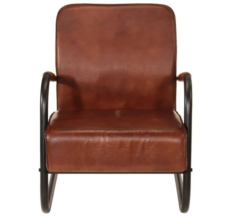 vidaXL Sessel, Loungesessel Braun Echtleder von vidaXL