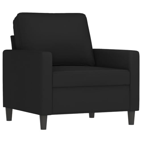 vidaXL Sessel, Sofa Relaxsessel mit gepolstertem Sitz Armlehnen, Fernsehsessel Loungesessel Metallgestell, Polstersessel Ruhesessel für Wohnzimmer, Schwarz Samt von vidaXL