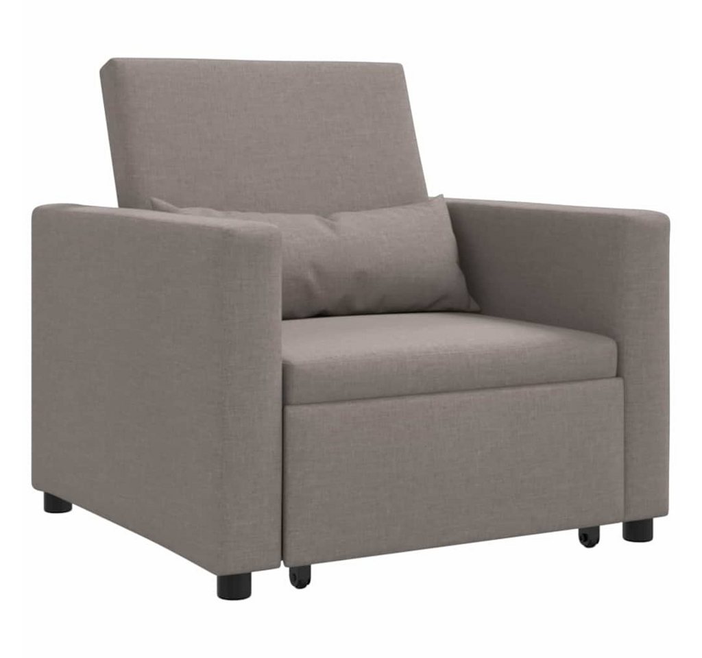 vidaXL Sessel Einzel-Schlafsofa Taupe 90 x 165 x 87 cm Stoff (1-St) von vidaXL