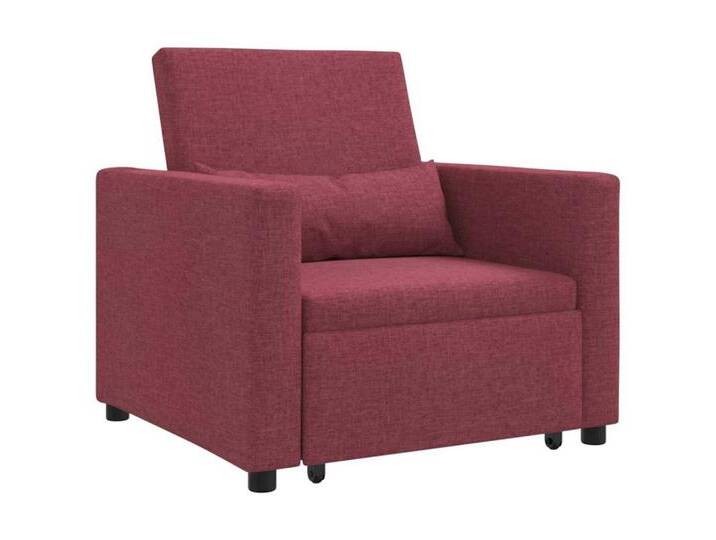 vidaXL Sessel Einzel-Schlafsofa Weinrot 90 x 165 x 87 cm Stoff (1-St), rot, Weinrot von vidaXL