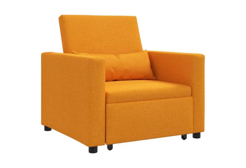 vidaXL Sessel 3-in-1 Einzelsofa-Bett wandelbar Gelb Dunkler Stoff (1-St) von vidaXL