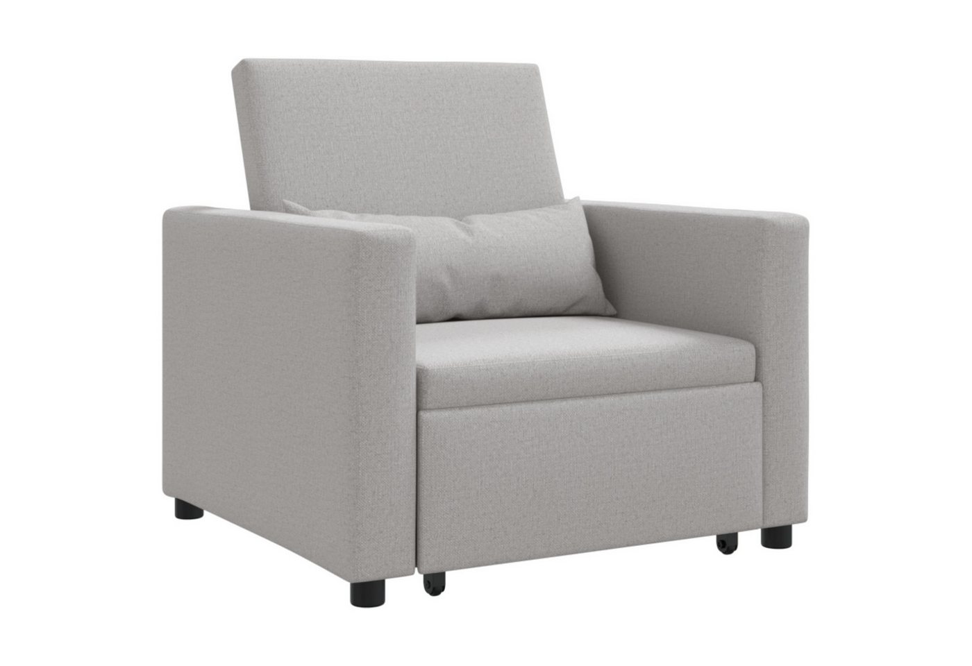 vidaXL Sessel 3-in-1 Einzelsofa-Bett wandelbar Wolkengrau Stoff (1-St) von vidaXL