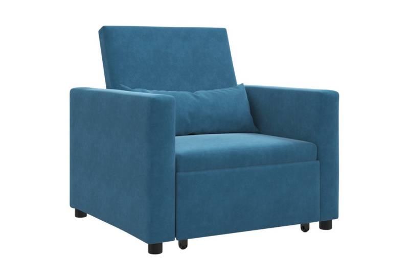 vidaXL Sessel 3-in-1 Schlafsofa Blau Samt (1-St) von vidaXL