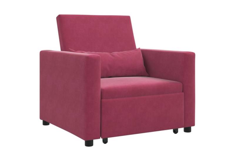 vidaXL Sessel 3-in-1 Schlafsofa Weinrot Samt (1-St) von vidaXL