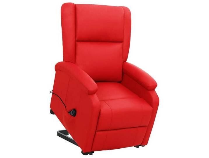 vidaXL Sessel Aufstehsessel Rot Kunstleder (1-St), rot, Rot von vidaXL
