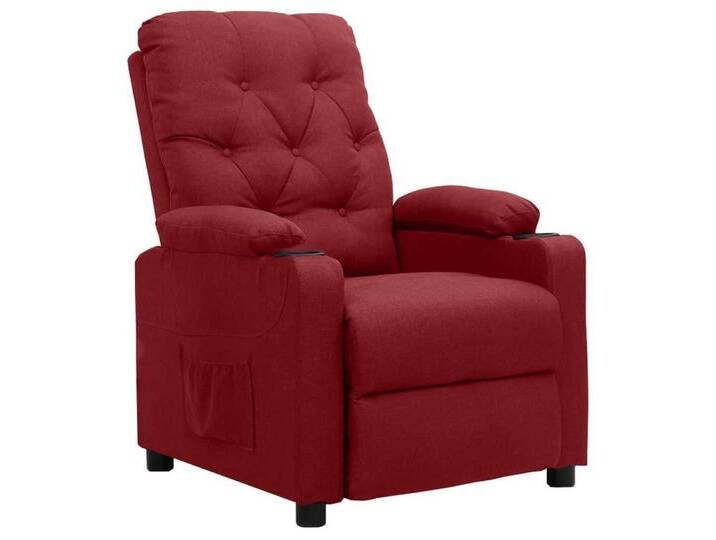 vidaXL Sessel Aufstehsessel Weinrot Stoff (1-St), rot, Weinrot von vidaXL