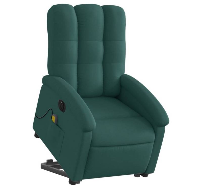 vidaXL Sessel Elektrischer Massagesessel mit Aufstehhilfe Dunkelgrün Stoff (1-St) von vidaXL