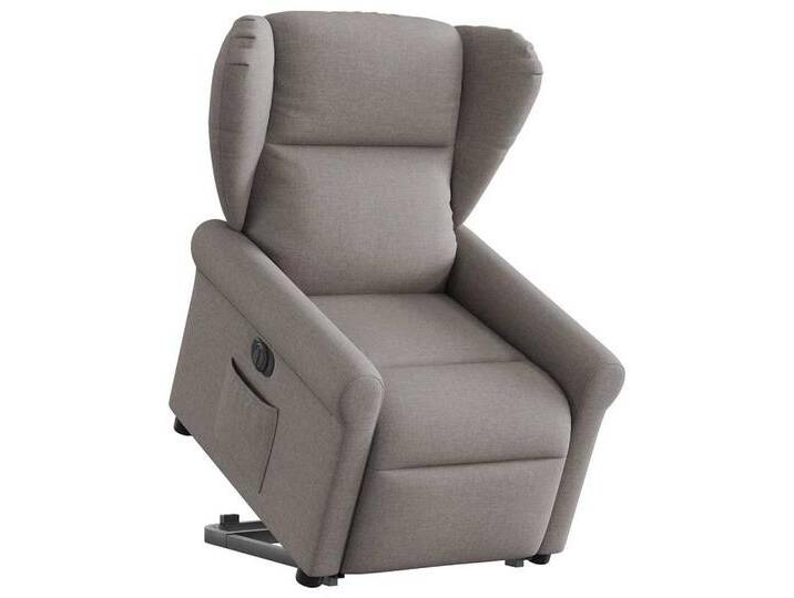 vidaXL Sessel Relaxsessel mit Aufstehhilfe Elektrisch Taupe Stoff (1-St), Elektrisches Neigungssystem, Taupe von vidaXL