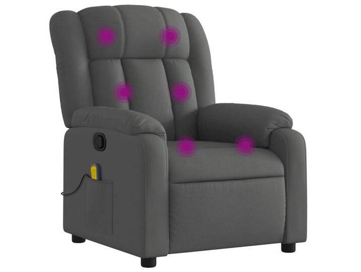 vidaXL Sessel Massage-Relaxsessel, Stoff, Dunkelgrau (1-St), grau, Dunkelgrau von vidaXL