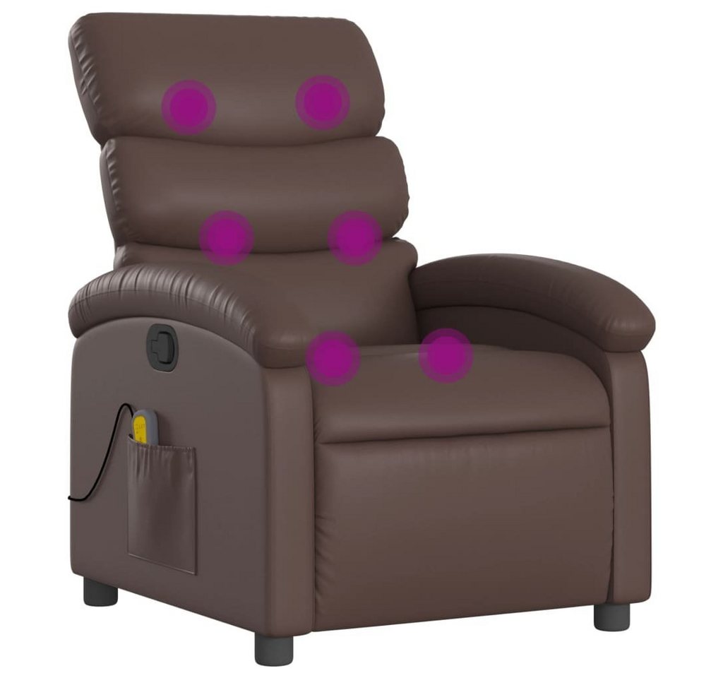 vidaXL Sessel Massagesessel Braun Kunstleder (1-St) von vidaXL