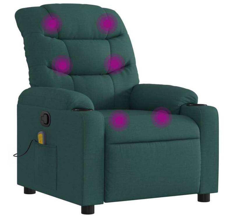 vidaXL Sessel Massagesessel Dunkelgrün Stoff (1-St) von vidaXL