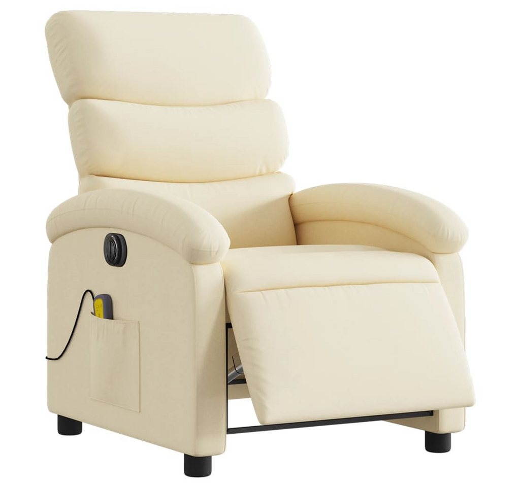 vidaXL Sessel Massagesessel Elektrisch Creme Stoff (1-St) von vidaXL