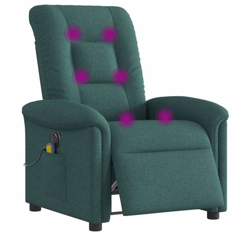 vidaXL Sessel Massagesessel Elektrisch Dunkelgrün Stoff (1-St) von vidaXL