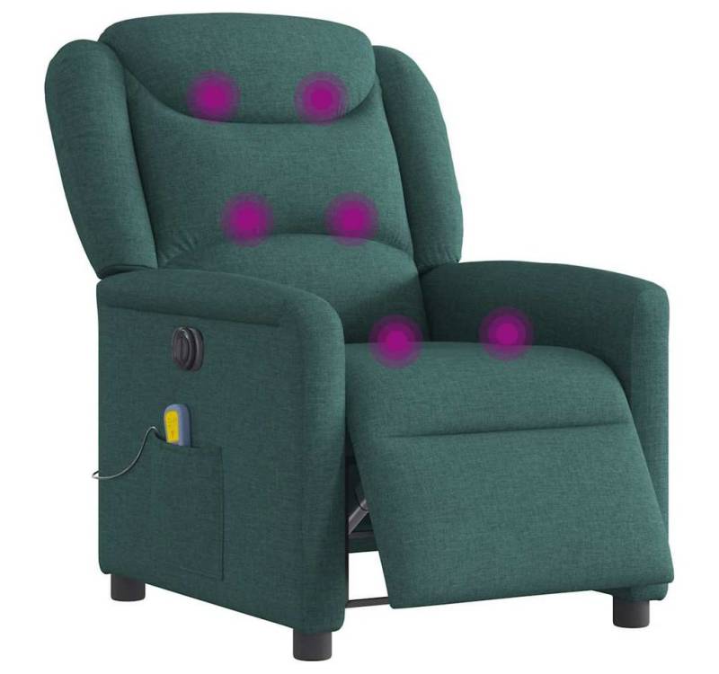 vidaXL Sessel Massagesessel Elektrisch Dunkelgrün Stoff (1-St) von vidaXL