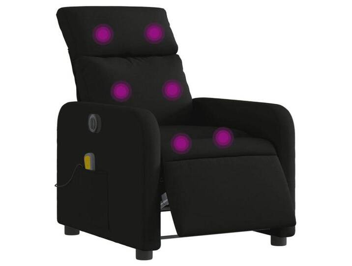vidaXL Sessel Massagesessel Elektrisch Schwarz Stoff (1-St), schwarz, Elektrisches Neigungssystem, Schwarz von vidaXL
