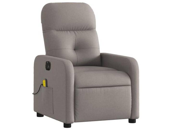 vidaXL Sessel Massagesessel Elektrisch Taupe Stoff (1-St), Elektrisches Neigungssystem, Taupe von vidaXL