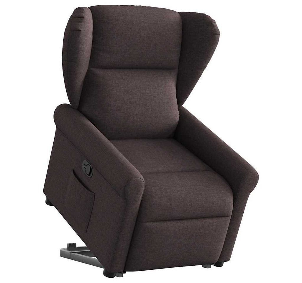 vidaXL Sessel Relaxsessel mit Aufstehhilfe Dunkelbraun Stoff (1-St) von vidaXL