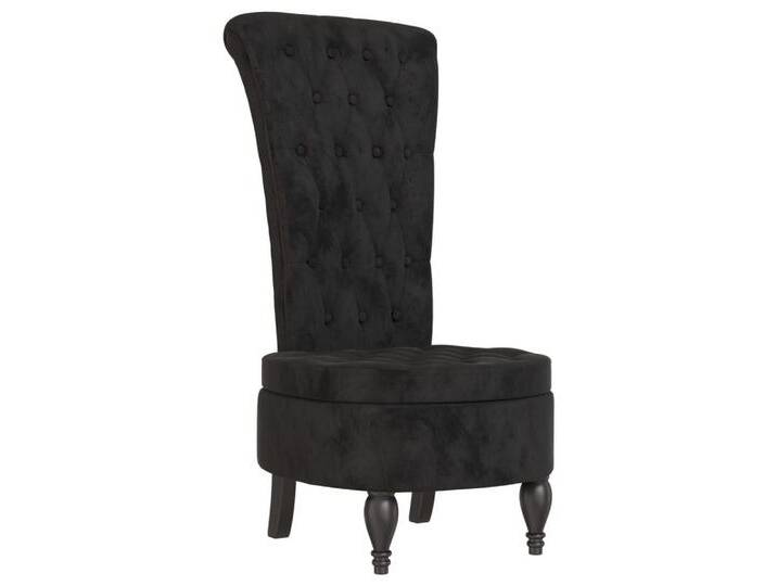 vidaXL Sessel Polsterstuhl mit Hoher Rückenlehne Schwarz Samt Knopfheftung, schwarz vidaXL Sessel Polsterstuhl mit Hoher Rückenlehne Schwarz Samt Knopfheftung, schwarz von vidaXL