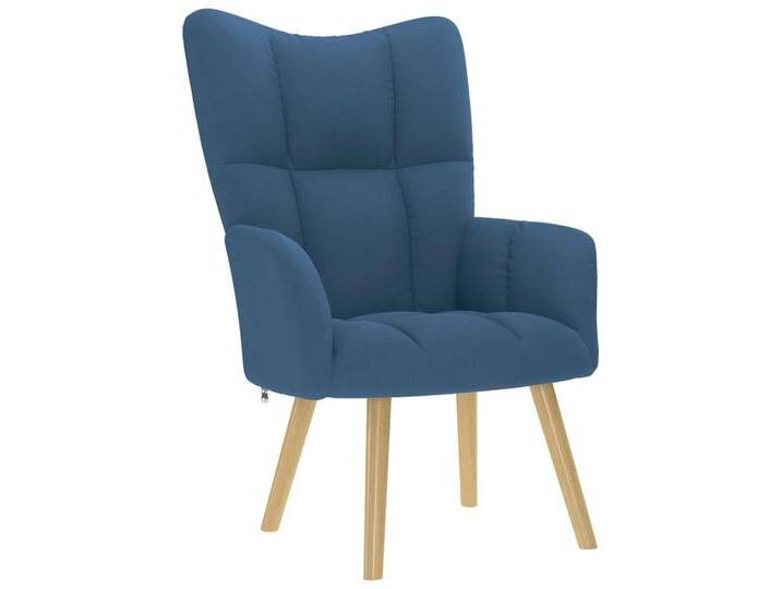vidaXL Sessel Relaxsessel Blau Stoff (1-St), blau, without stool, Blau von vidaXL
